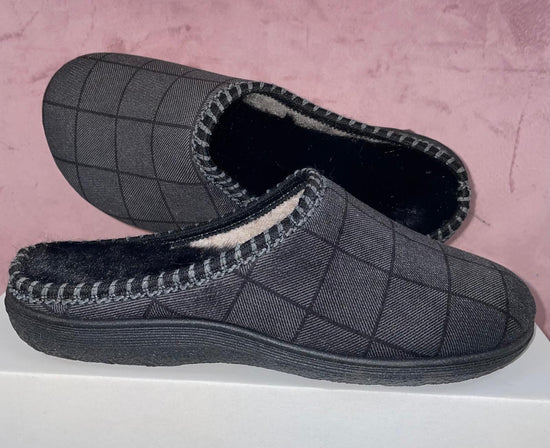 Pantofole QUADRI GRIGIO