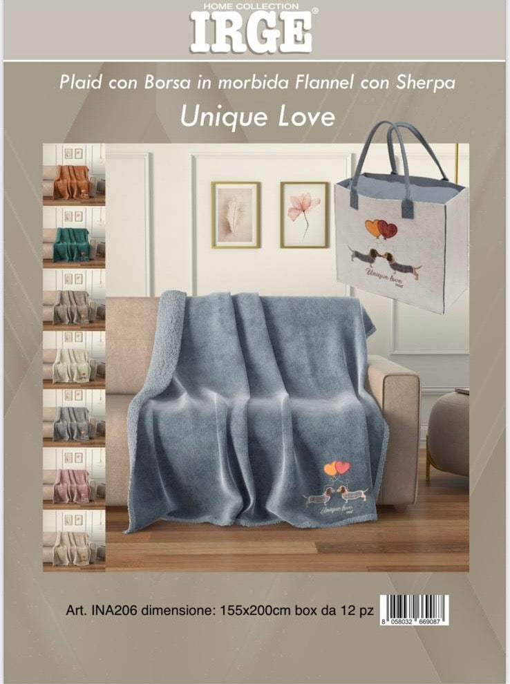 Plaid con Borsa Unique Love