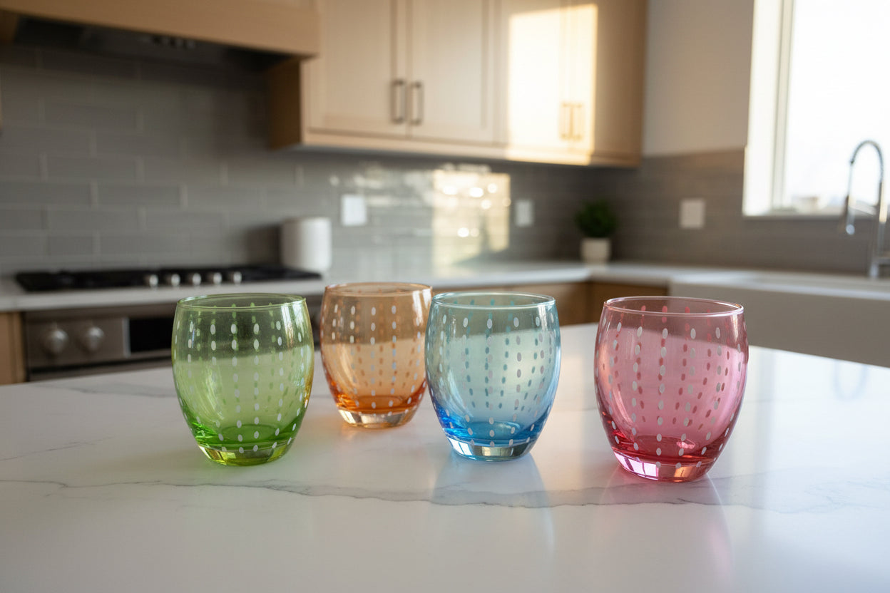 SET 6pz BICCHIERI COLORATI TUMBLER