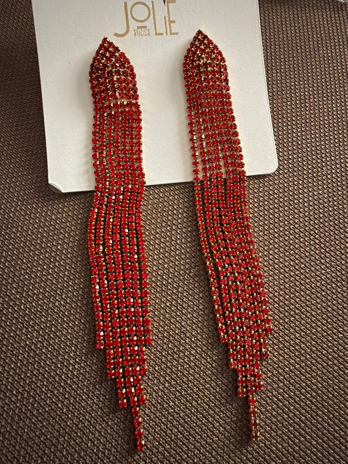 Orecchini Strass Lunghi