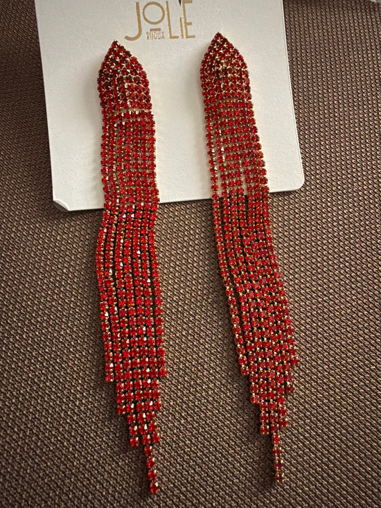 Orecchini Strass Lunghi