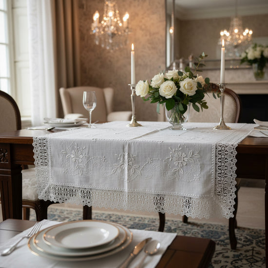 CENTROTAVOLA QUADRATO ROMANTICO 90x90 cm 5042