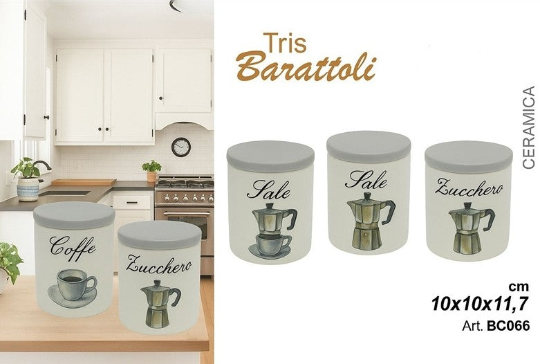 Tris Barattoli Moka BC066