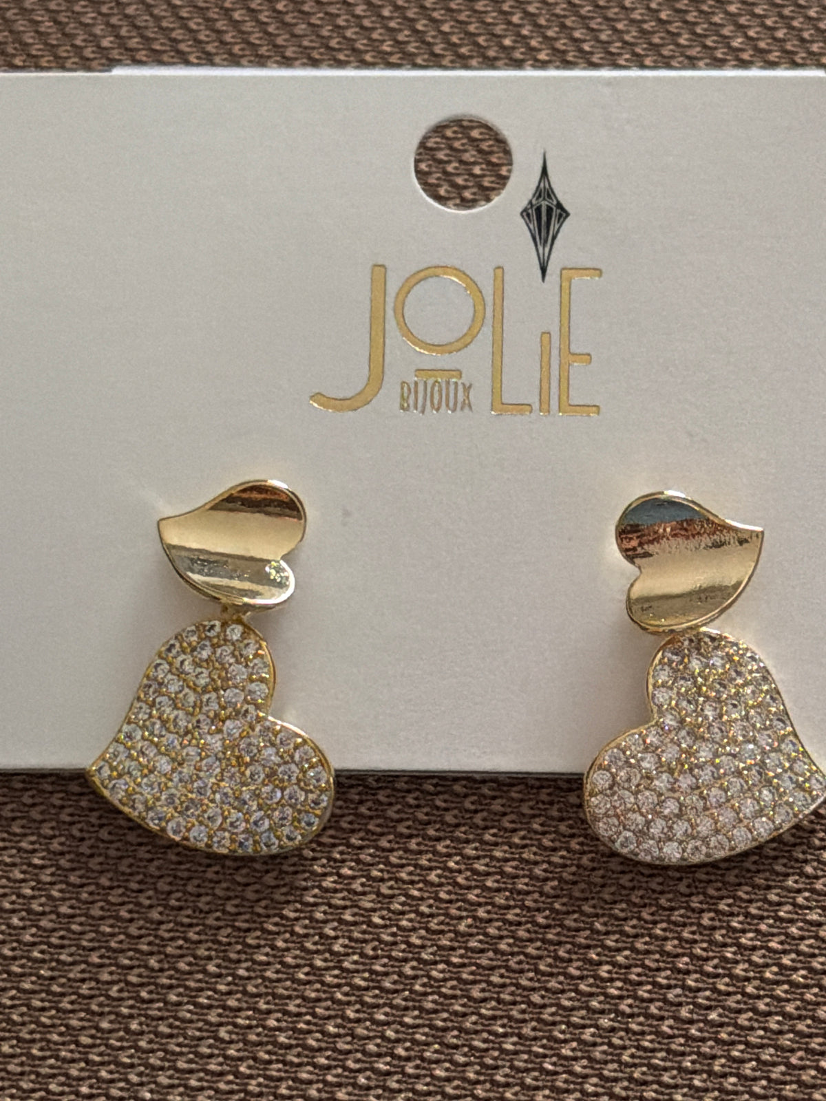 Orecchini Cuore Strass