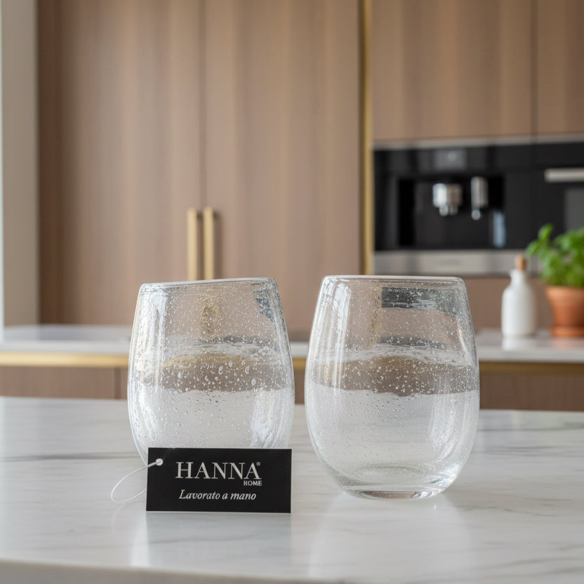 SET 2pz BICCHIERI ACQUA HANNA HOME