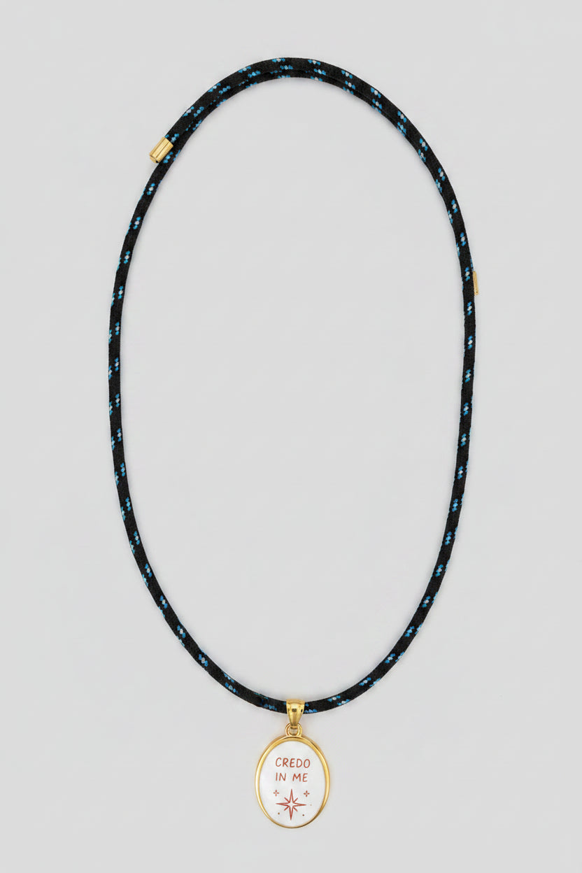 Collana Calamita +Ciondolo Credo in Me
