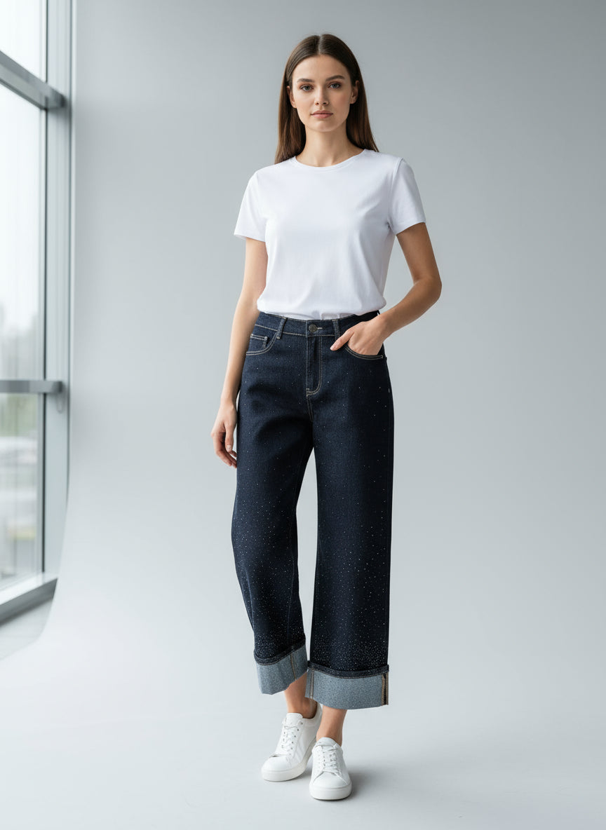 Jeans Pieghettone