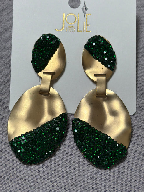 Orecchino Uovo Strass