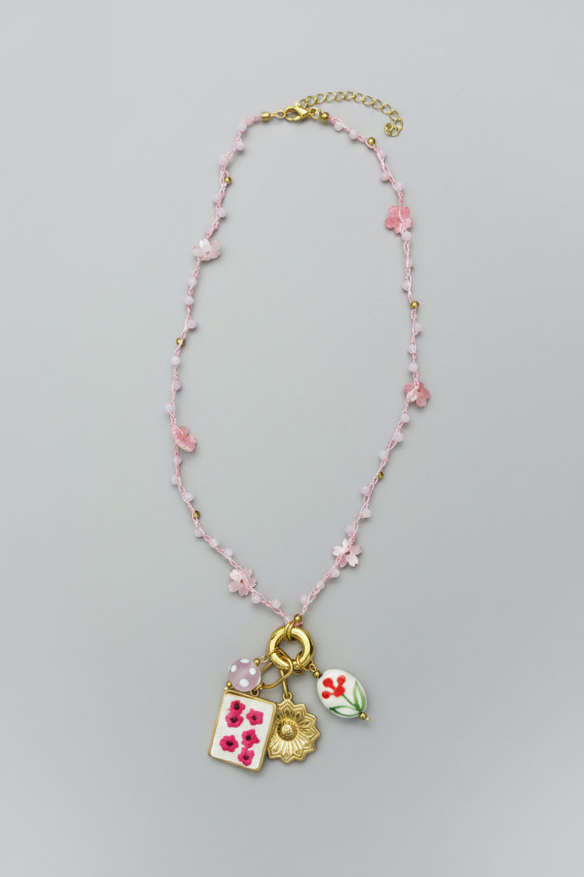 Collana Fiorellini Rosa