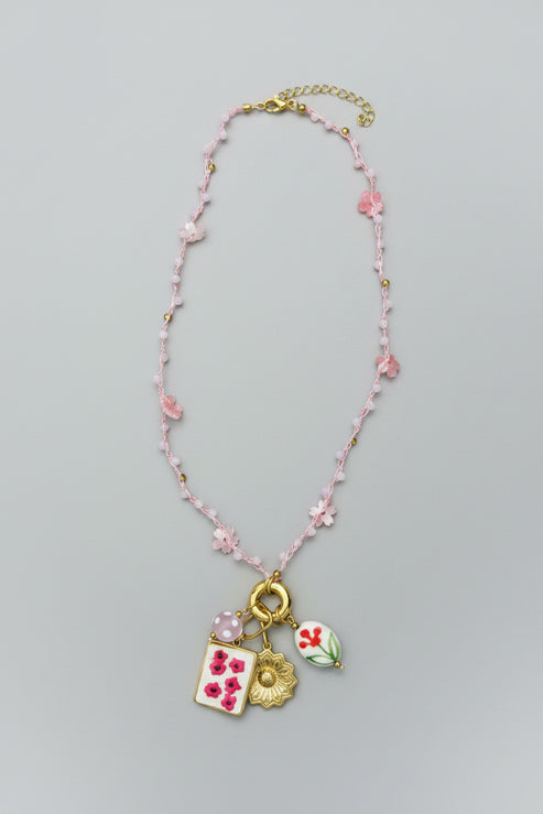 Collana Fiorellini Rosa
