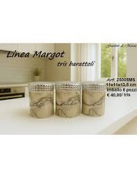 Tris Barattoli Marmo Silver 25005