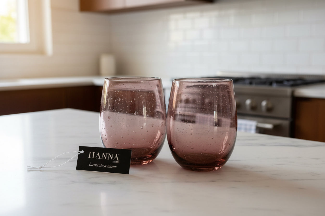 SET 2pz BICCHIERI ACQUA HANNA HOME