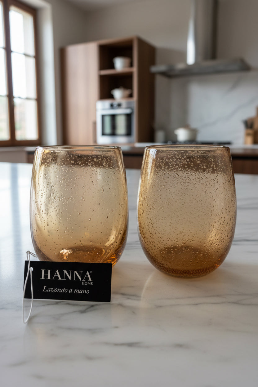 SET 2pz BICCHIERI ACQUA HANNA HOME