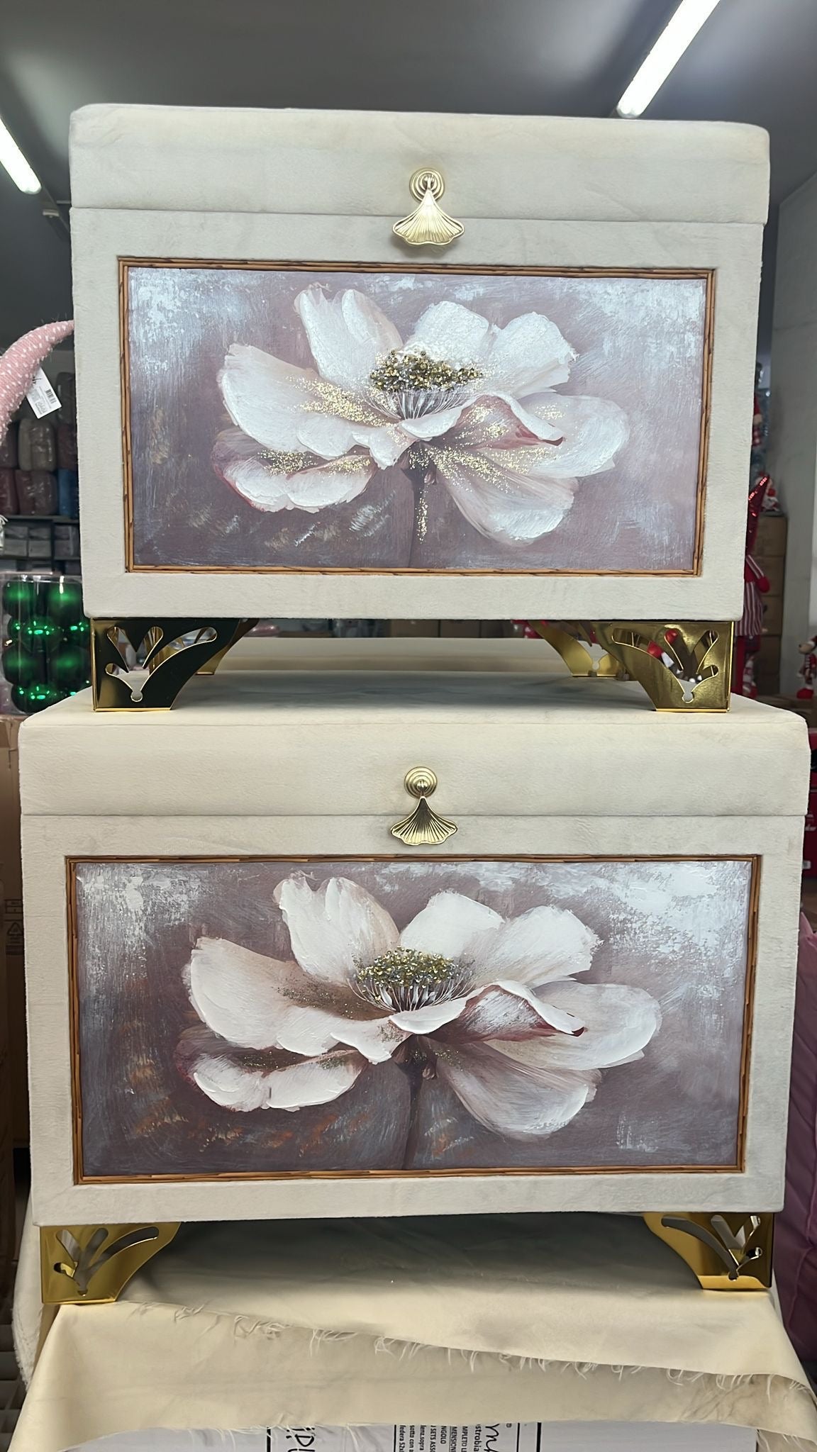 Coppia Baule Vintage Art