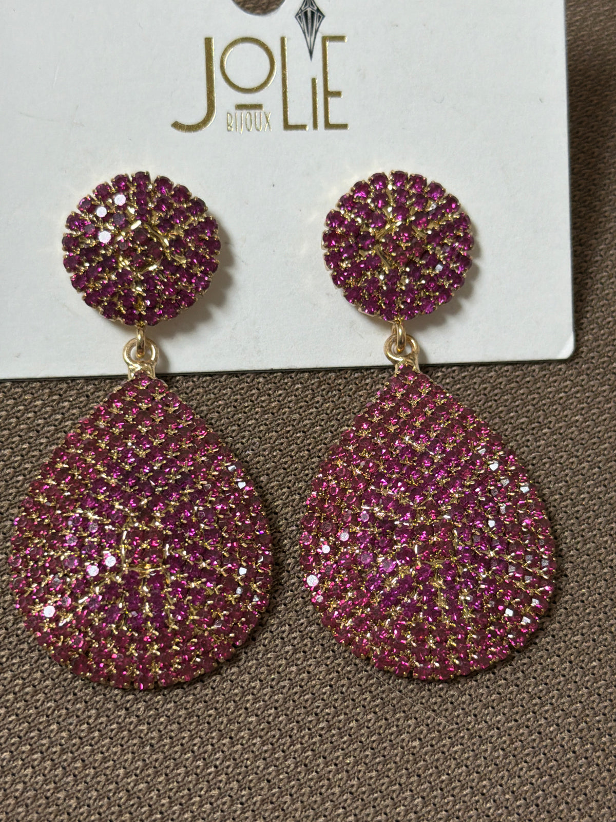 Orecchini Strass Goccia