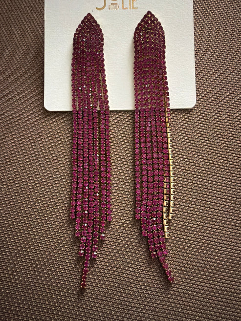 Orecchini Strass Lunghi