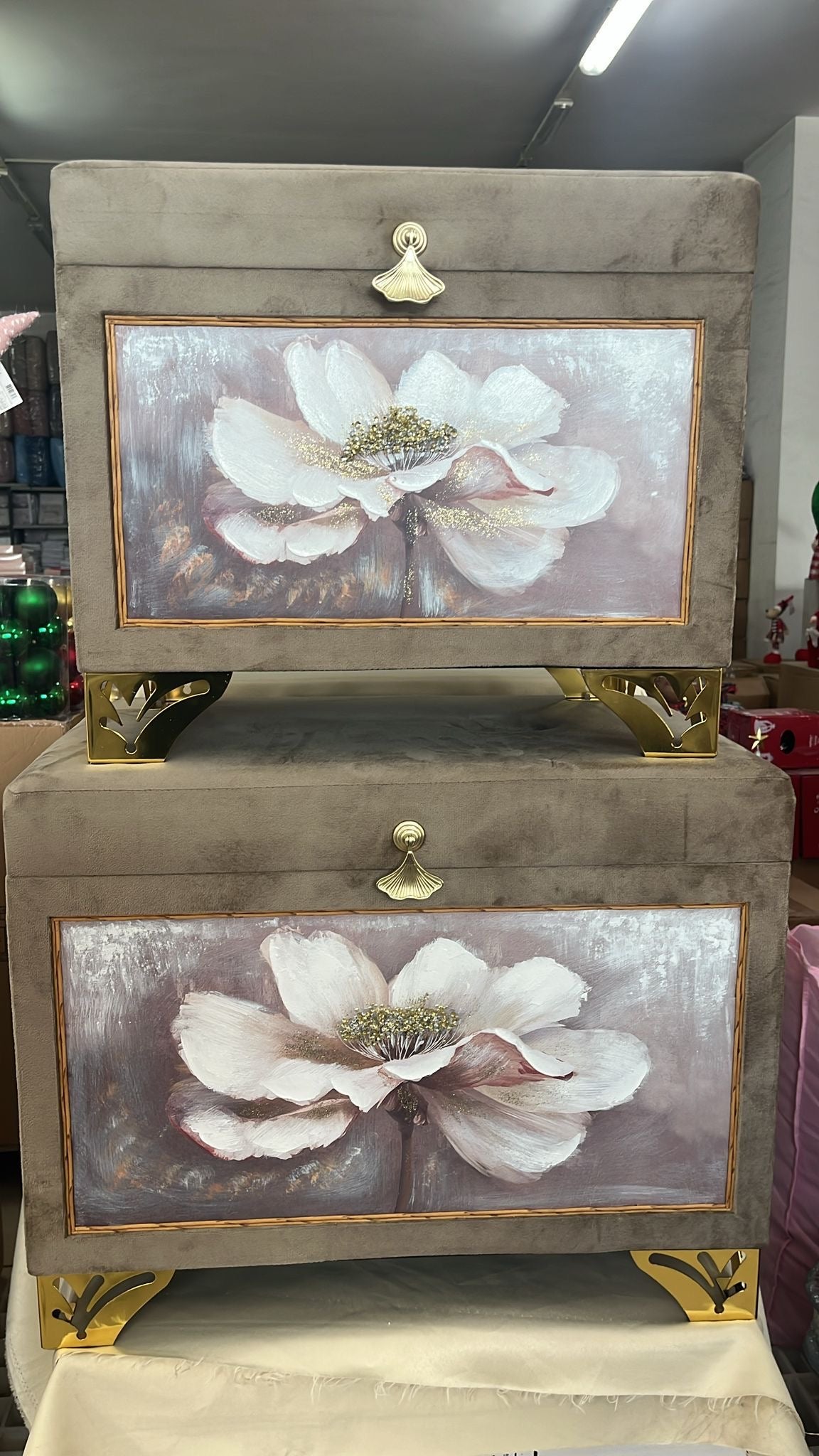 Coppia Baule Vintage Art