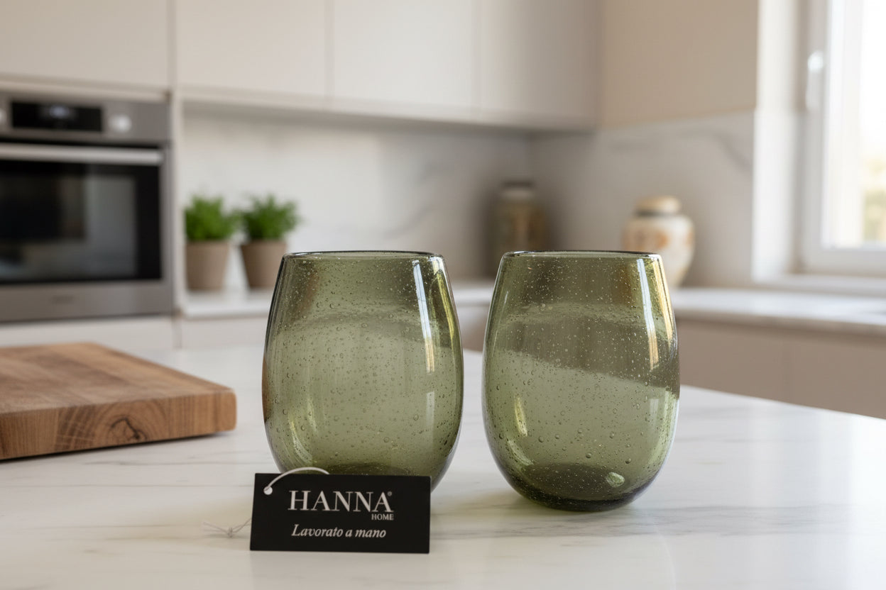 SET 2pz BICCHIERI ACQUA HANNA HOME
