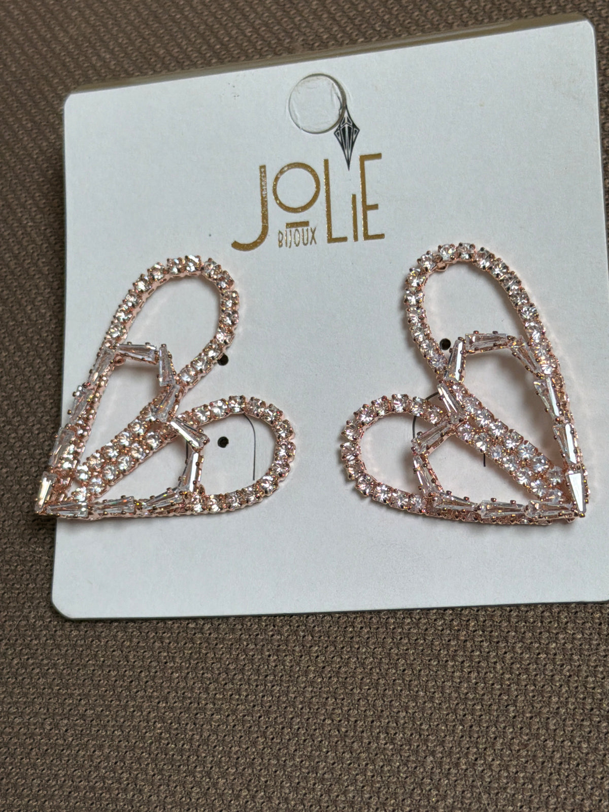 Orecchini Strass Duble Hart
