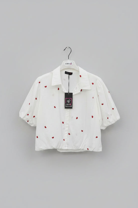 Camicia in cotone cuori