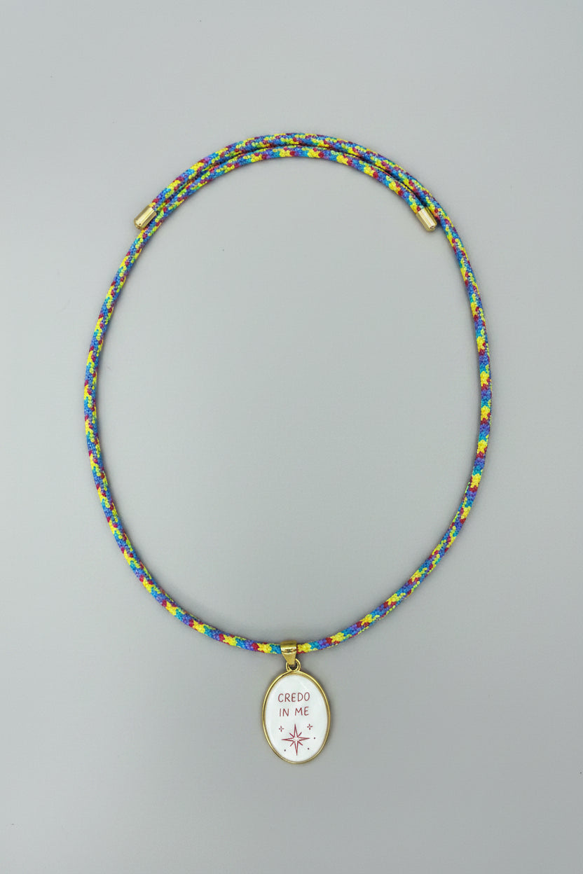 Collana Calamita +Ciondolo Credo in Me