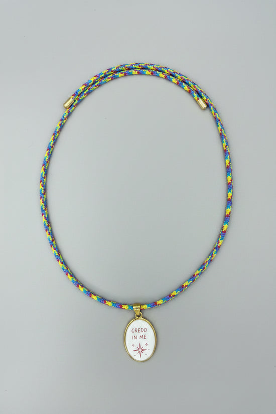 Collana Calamita +Ciondolo Credo in Me