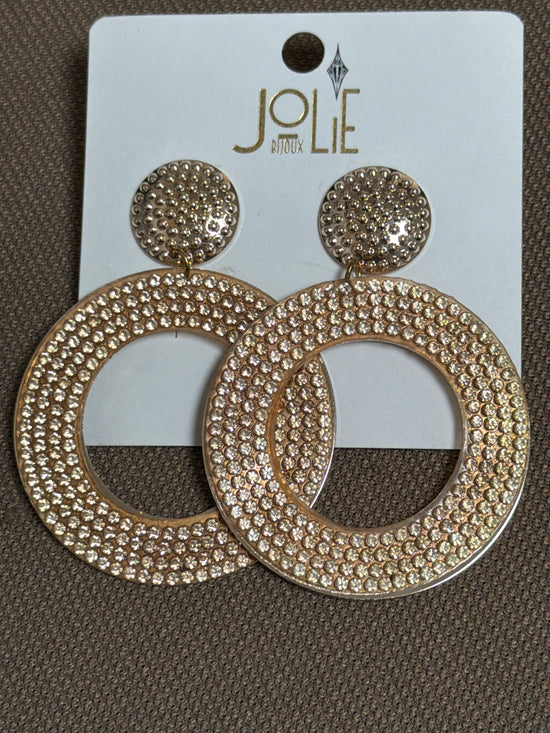 Orecchini Strass Tondo