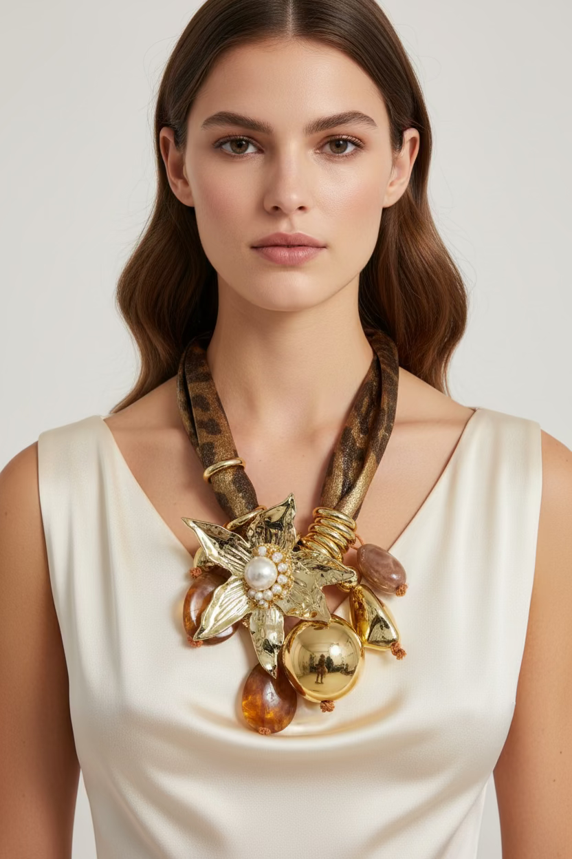 Collana Fulard Fiore