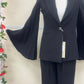 Tailleur Plisse Nero