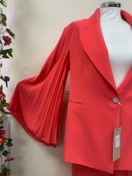 Tailleur Plisse Corallo