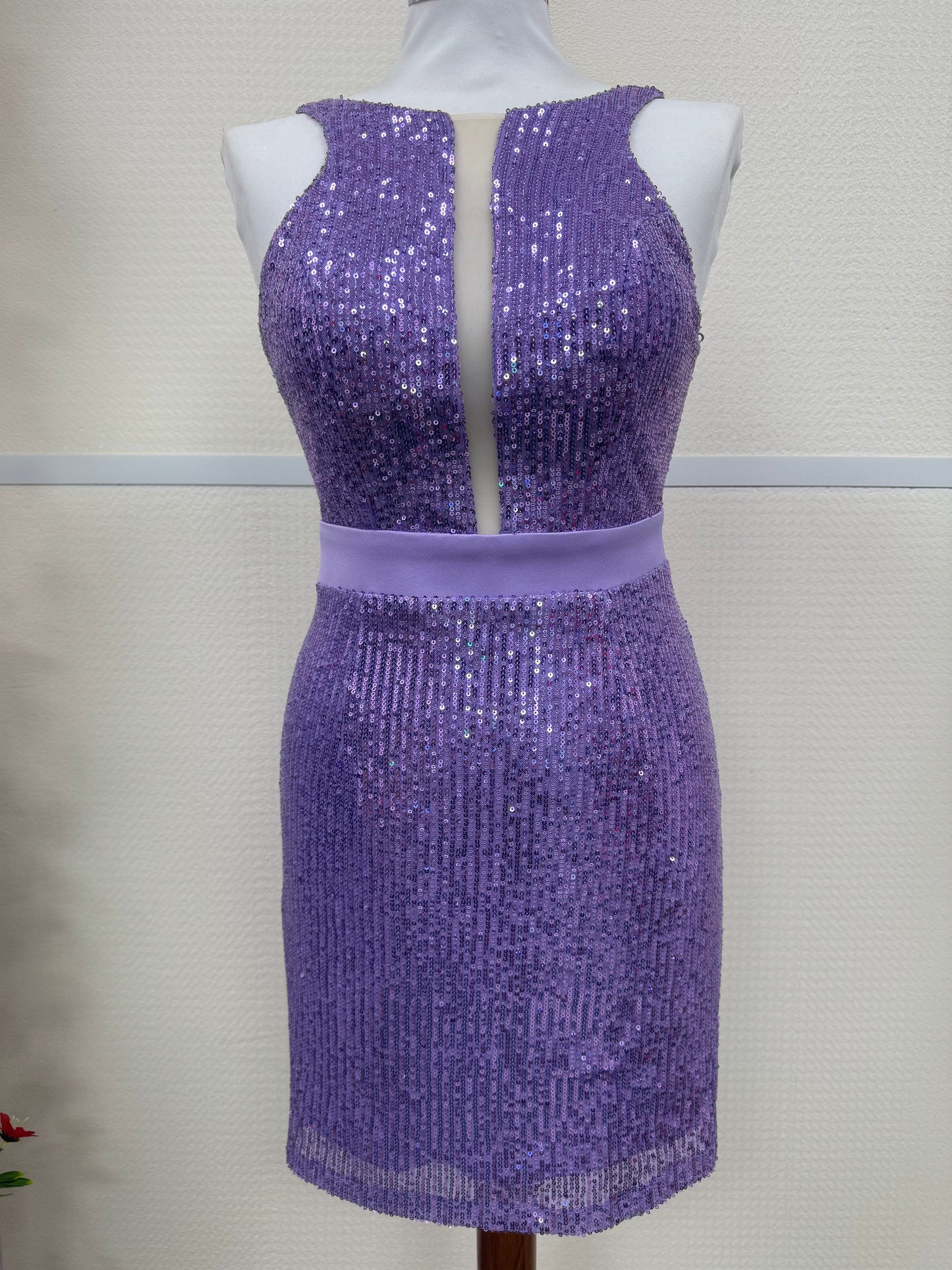 Abito Paillettes f42569 Glicine
