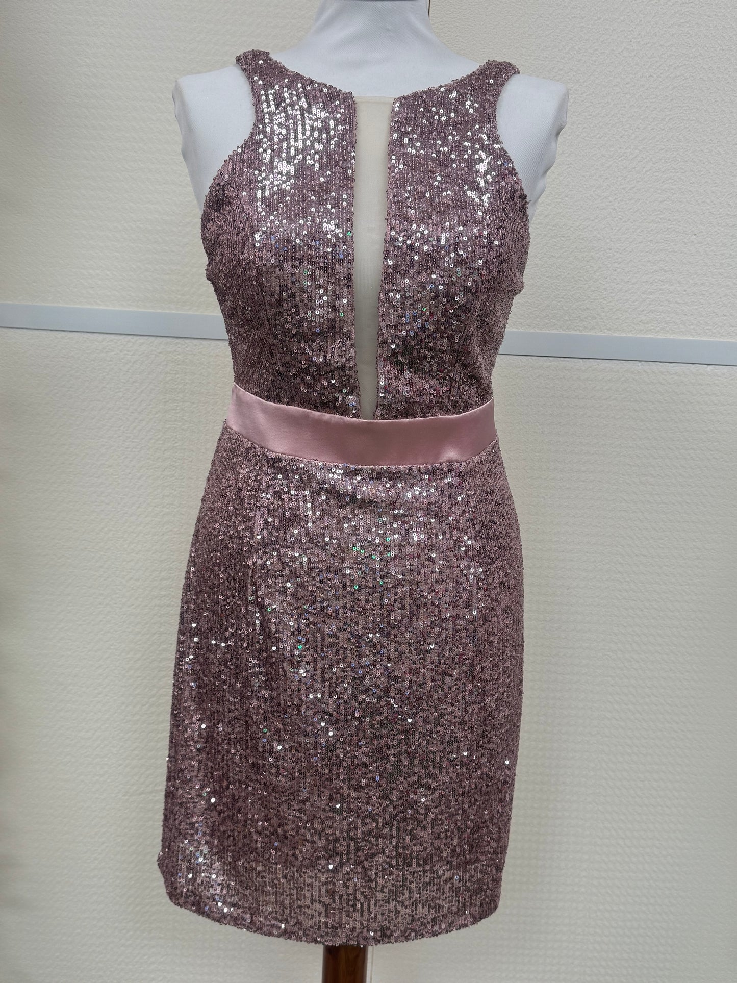 Abito Paillettes f42569 Rosa