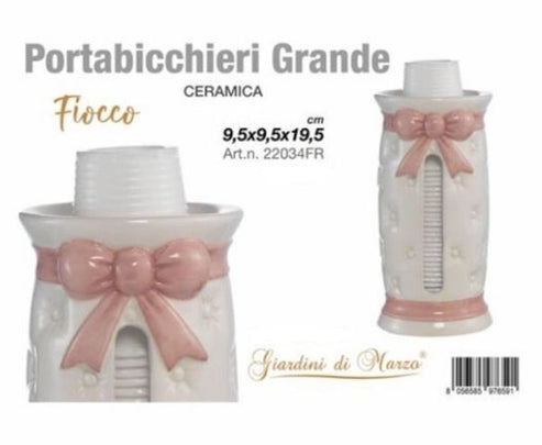 Portabicchieri Piccolo Linea Fiocco Rosa 22035FR