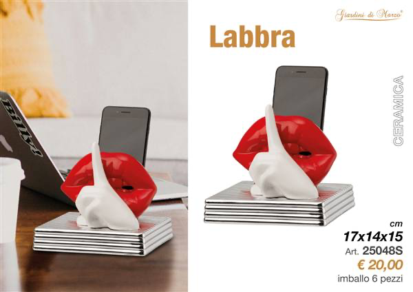 Porta Cellulare Labbra Oro e Silver 25048