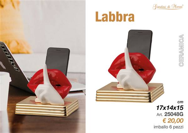 Porta Cellulare Labbra Oro e Silver 25048