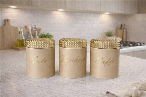 Tris barattoli Bc048 Crema Oro￼