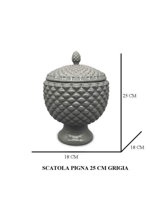 Scatola pigna Silver Grigia 23011