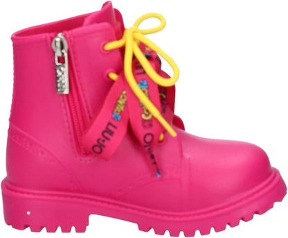 SCARPE LIU.JO MOD.RAINBOOT1 GIALLO FUXIA E TRASPARENTE