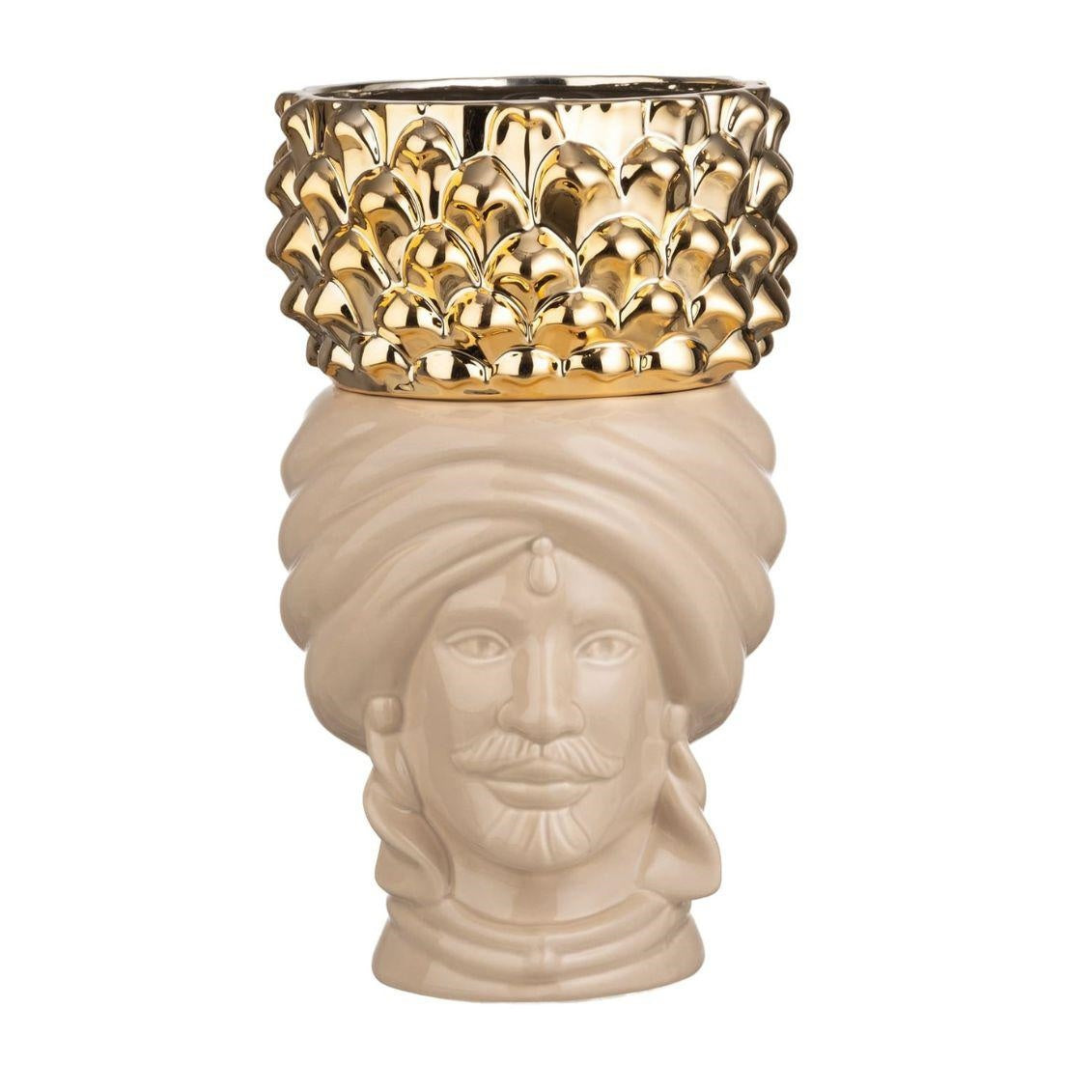 Moro Vaso Oro Silver 42 30 cm