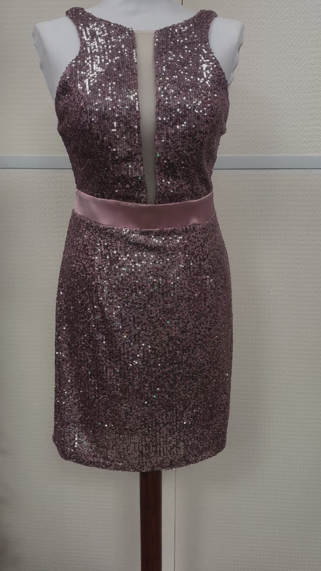 Abito Paillettes f42569 Rosa