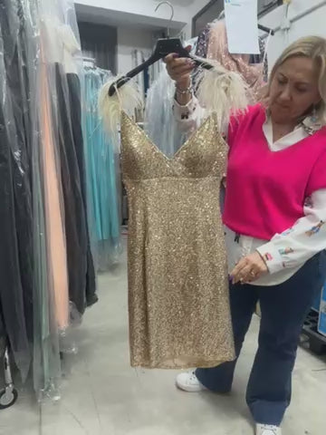 Abito NATALI ARNO SAR52 PAILLETTES ORO