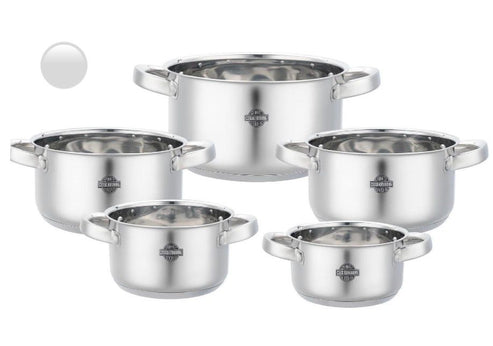 Set 5pz Acciaio Inox