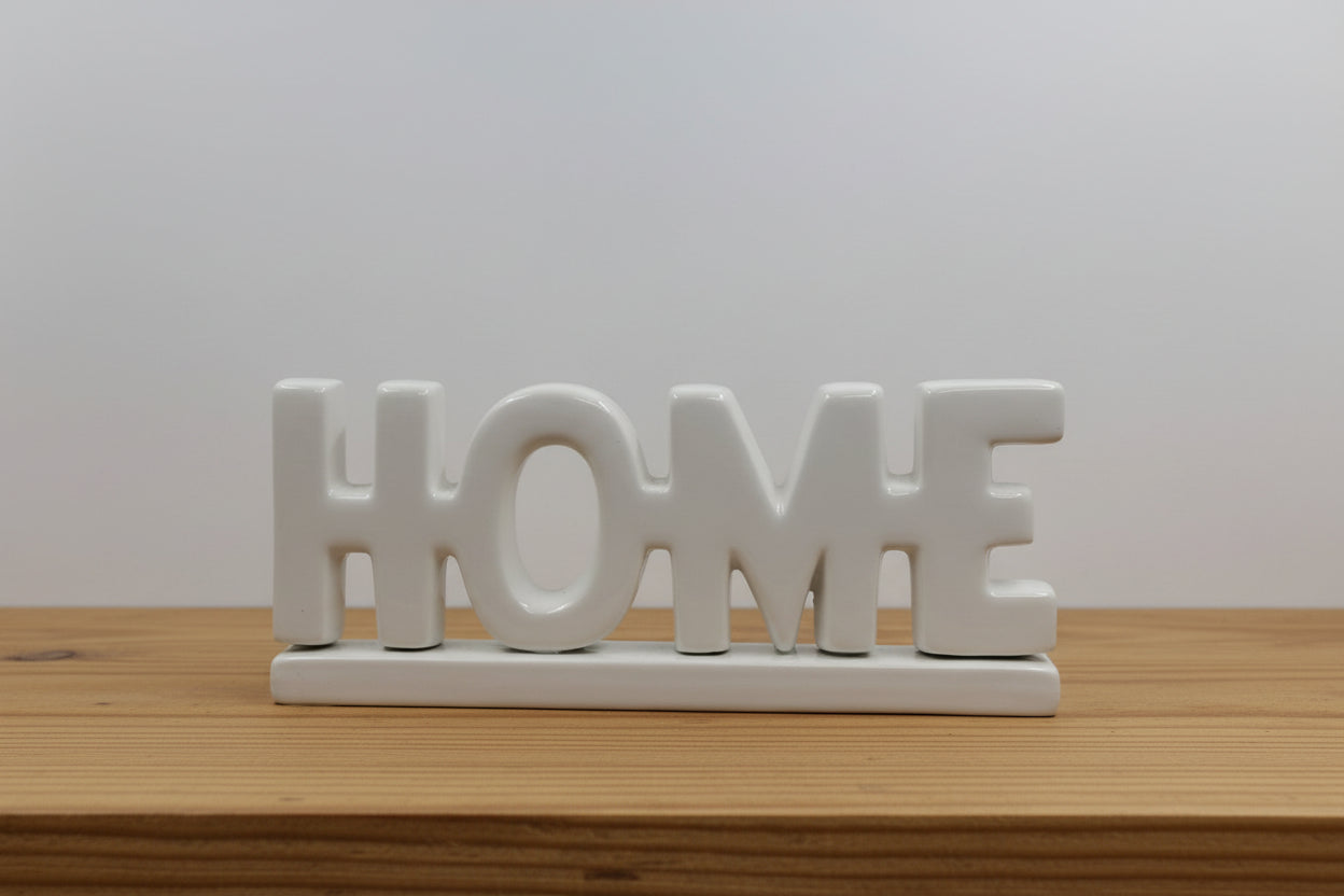 Scritta home in ceramica