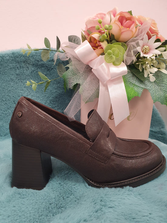 Mocassini CON TACCO KEYS 8940 MARRONE
