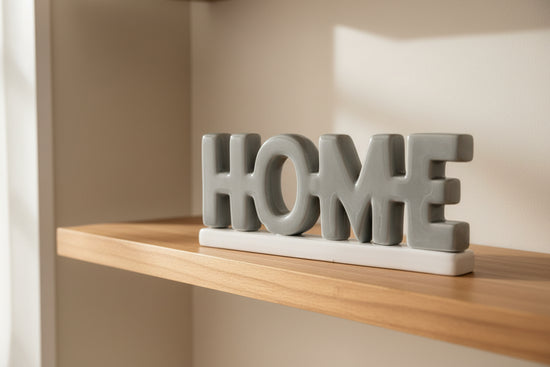 Scritta home in ceramica