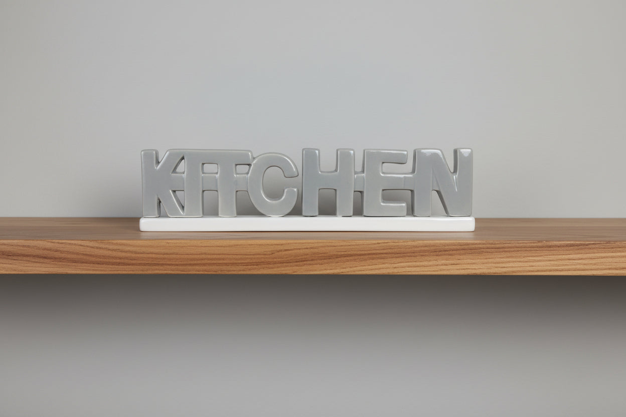 Scritta kitchen in ceramica
