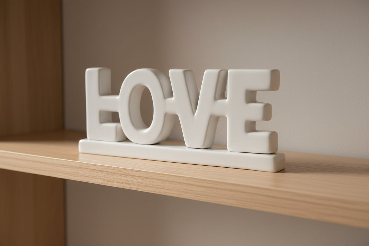 Scritta love in ceramica