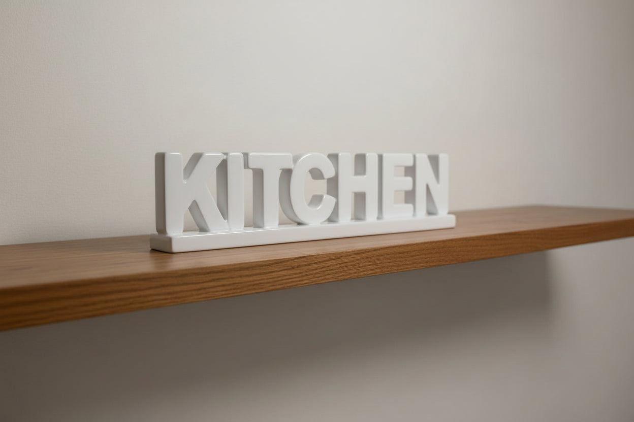 Scritta kitchen in ceramica