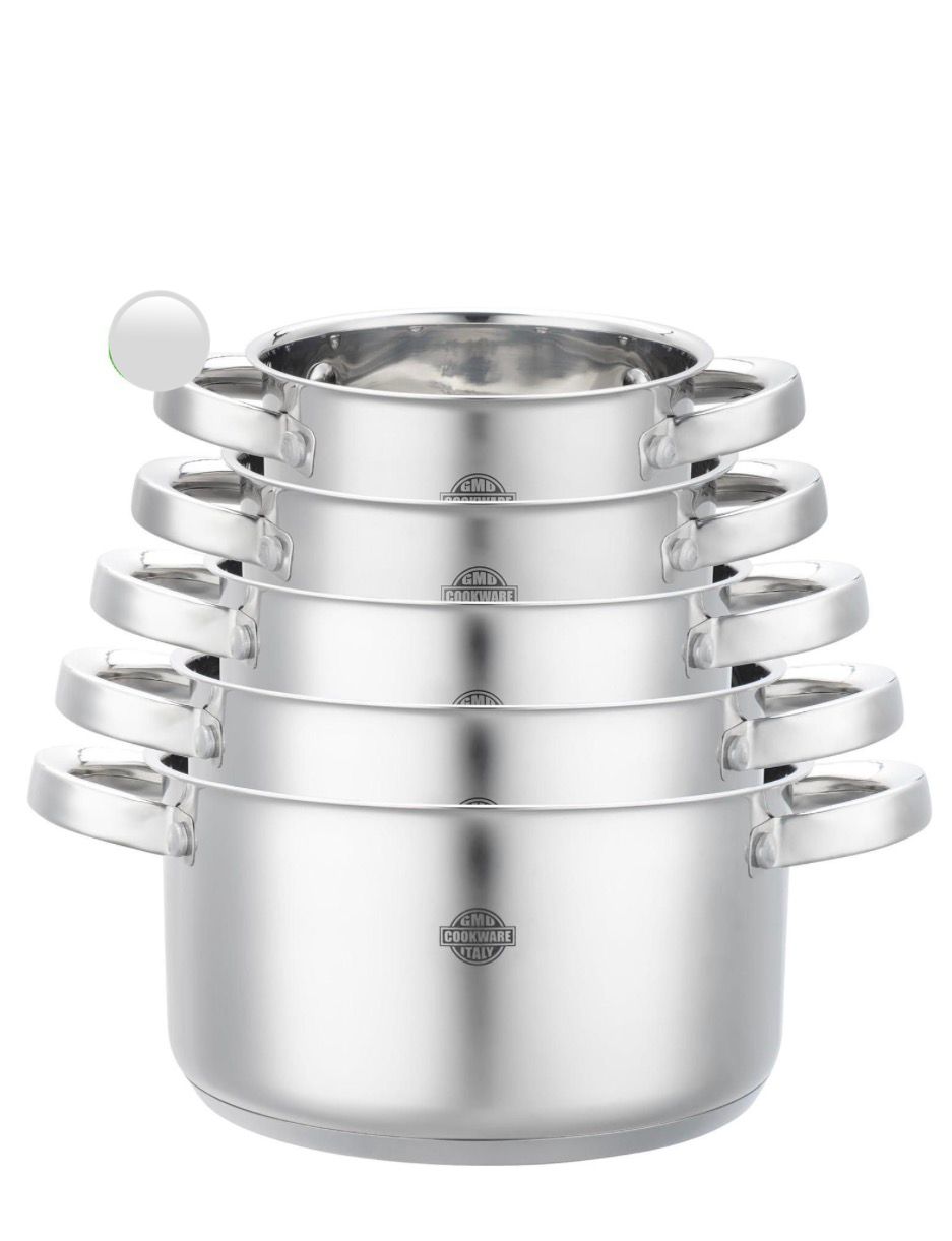 Set 5pz Acciaio Inox