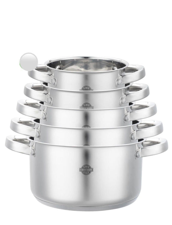 Set 5pz Acciaio Inox